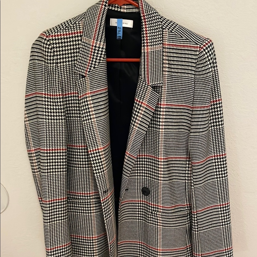 EUC Annine Bing Classic Black and White Checkered Blazer